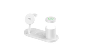 Support <span class=keywords><strong>de</strong></span> charge magnétique 3 en 1 QI2.2 25W avec lumière nocturne réglable en hauteur pour téléphone Apple, iWatch et AirPods - Product Image 5