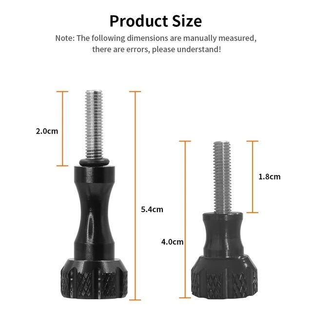 Hongdak Fast Shipping High Quality Aluminum Alloy Tripod Mount Cam Accessories Knob Bolt Screw for Go Pro Hero 6 5 4 3+/3/2