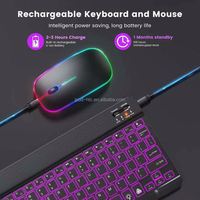 Ensemble clavier et souris sans fil USB Type-C, nouveau, ultra fin, rétroéclairage LED pour tablettes et smartphones HL030M