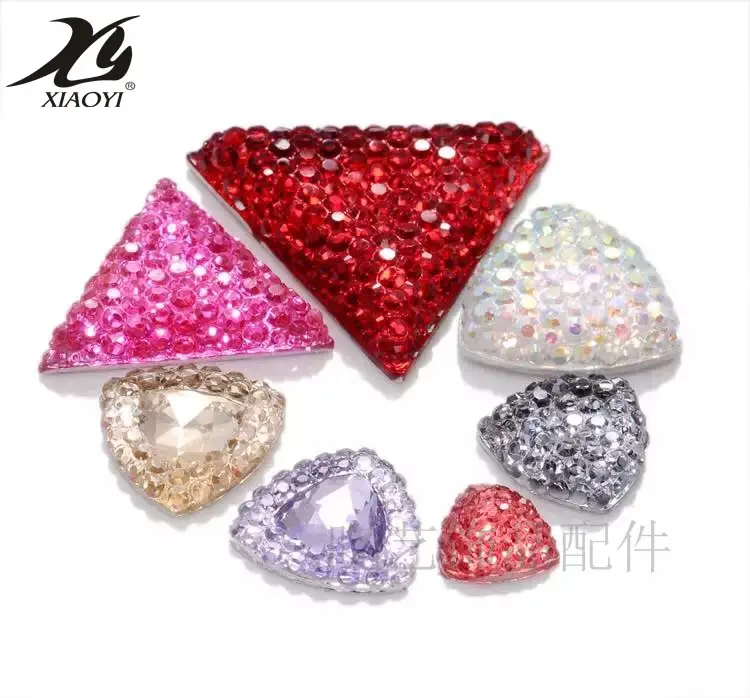Pedra de strass acrílica, pedra preciosa para costura em forma de resina, com pedra de cristal de diamante