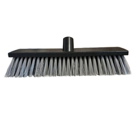 Balai à plancher avec manche réglable et amovible, tête inclinée ergonomique, brosse de nettoyage en plastique écologique, poils en plastique, support mural inclus