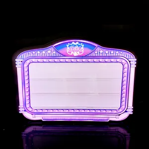 CARTA sinal digital personalizado placa de mensagens do logotipo LED letreiro sinal garrafa apresentador para o clube noturno