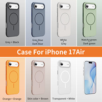 Coque magnétique N52 antichoc pour iPhone 17 Pro Max, en PC mat et TPU souple, avec boutons métalliques détachables et logo personnalisé