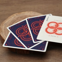 Carte à jouer professionnelle de haute qualité avec logo personnalisé en feuille d'or pour magicien