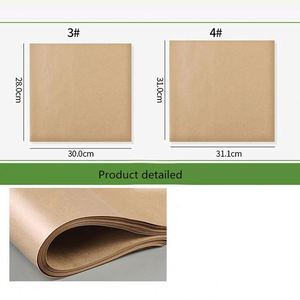 Papier kraft brun résistant à la graisse, enduit de PE d'un seul côté, pour paniers à nourriture, plateaux alimentaires, sandwichs, hamburgers, hot-dogs, pizzas - Product Image 2