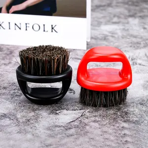 Professional Salon Men's Hair Sweep Brush Soft Men's Easy clean hair brushes Finger Bristles Beard Shaving Face Brush
