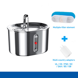 Fontaine à eau automatique pour chat en acier inoxydable avec filtre, grande capacité, distributeur d'eau pour <span class=keywords><strong>chiens</strong></span> et chats - Product Image 3