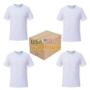 T-shirts en satin imprimés par transfert thermique, en spandex/polyester, entrepôt américain, écologiques, séchage rapide, manches courtes pour hommes, vente en gros - Product Image 1