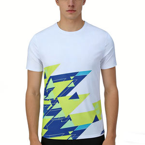 T-shirt de course personnalisé de luxe en maille respirante, séchage rapide, coloré, à manches courtes, confortable pour la course, l'entraînement et la gym - Product Image 6