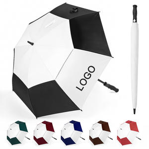 Parapluies classiques à manche, grands, ouverture automatique, protection UV, imperméables, double toit, résistants au vent, parapluie de golf personnalisé en pongé de haute qualité - Product Image 1