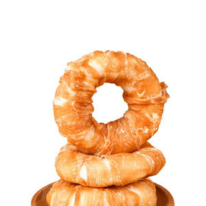 Köpek aperatifler dişlikleri tavuk dana halkaları Bite dayanıklı diş taşlama diş temizleme büyük/küçük Pet ödüller çörekler - Product Image 2