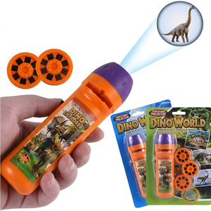 Projecteur d'images de dinosaures, lampe torche, visionneuse de diapositives pour enfants, projecteur lumineux éducatif, jouet, cadeau promotionnel, logo personnalisé - Product Image 1