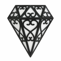 Éclairage mural extérieur moderne pour jardin, forme de bijou, lumière LED personnalisable, étanche IP65, base en PP, 3000K, 24W