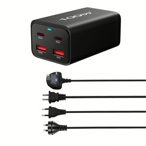 Chargeur de bureau USB C PD 100W 2C2A 4 ports, adaptateur de chargeur GaN, chargeur USB Type C portable, charge rapide, alimentation murale - Product Image 2