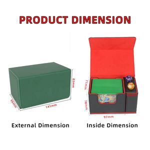 Torson 100 + Boîte de pont en cuir PU de qualité supérieure avec couvercle <span class=keywords><strong>Dragon</strong></span> Shield pour le stockage de cartes à collectionner <span class=keywords><strong>Magic</strong></span> <span class=keywords><strong>Gathering</strong></span> pour jouer aux cartes - Product Image 5