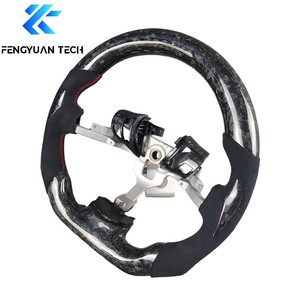 Volante in Fibra di Carbonio Forgiata per <span class=keywords><strong>Pontiac</strong></span> <span class=keywords><strong>GTO</strong></span> G8 GT G6 Firebird Grand Prix Trans Am WS6 2006 1998 2005 - Product Image 1