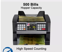 Compteur de billets professionnel AL-170T certifié ROHS avec écran TFT, vitesse de comptage de 1000 pièces/min, détection UV/MG/MT/IR/DD, multinationale