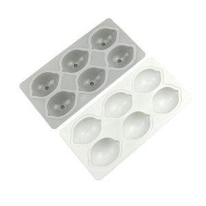 6-Cavity 3D Lemon Silicone Mold For Mousse Cake Baking Ice Cube Making White Baking Mold - Product Image 5