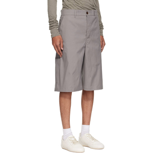 Custom Stretch Cotton Oxford <b>Shorts</b> Straight Leg Loose Fit Button Fly Knee Length <b>Work</b> <b>Shorts</b> for <b>Men</b> - Product Image 2