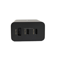 Chargeur secteur 65W PD avec technologie PPS, double ports USB-C et USB-A, adaptateur de voyage de bureau pour solutions de charge Samsung Ast