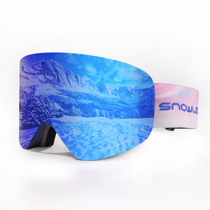 HUBO 197B <span class=keywords><strong>Lunettes</strong></span> de ski de haute qualité à double couche anti-buée, verres en PC UV400, <span class=keywords><strong>lunettes</strong></span> de snowboard personnalisées pour l'hiver, monture blanche/noire - Product Image 2