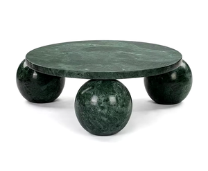 طاولات مركز للمطاعم بتصميم من الحجر الطبيعي ، طاولات قهوة مستديرة من الرخام لغرفة المعيشة - Product Image 1