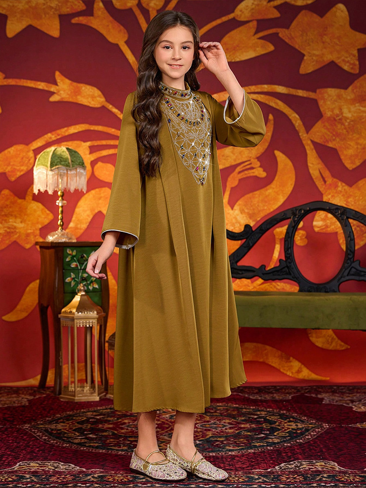 Buy In Bulk Olive Green Dress Girls Slim Fit Floor-Length Style | Alibaba.com Buy In Bulk Olive Green Dress Girls Slim Fit Floor-Length Style | Alibaba.com