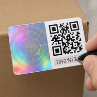 Étiquette de sécurité holographique personnalisée anti-effraction avec encre UV invisible pour boîte cadeau de vin
