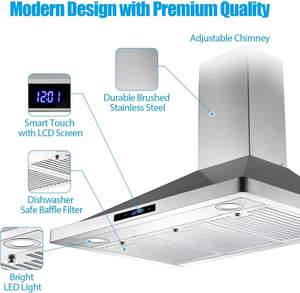 <span class=keywords><strong>Hotte</strong></span> de cuisine à montage mural de 36 pouces 700 CFM avec <span class=keywords><strong>conduit</strong></span> convertible canalisé/sans <span class=keywords><strong>conduit</strong></span>, contrôle tactile, filtres permanents - Product Image 3