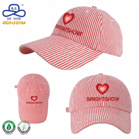 Gorras de Béisbol de Algodón Orgánico con Diseño de Rayas a la Moda, Estilo Urbano, Personalizadas con Logotipo Privado para Uso Casual Unisex