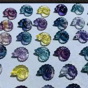 بيع بالجملة مصغر كريستال ناتور قوس قزح فلوريت نحت تماثيل محارة كريستال للبيع - Product Image 6