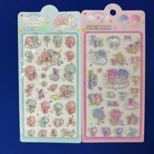 Autocollants en époxy à bulles Twin Star Girl, autocollants 3D brillants en forme de lune, nuage, poney, cœur pour journal, téléphone, décoration artisanale - Product Image 1