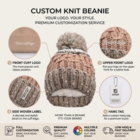 Bonnet tricoté chaud et épais à blocs de couleur, style coréen, doublé polaire, couvrant les oreilles, avec logo personnalisé, pour l'automne/hiver