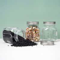 Bocaux de conservation en verre hermétiques à large ouverture de qualité supérieure pour grains de café, feuilles de thé, sucre et aliments secs – Organisation en vrac pour garde-manger
