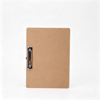 Porte-documents rigide A4 A5 avec clip métallique, logo personnalisé, porte-documents rigide brun pour le bureau, l'école, la papeterie