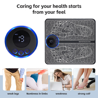 Masseur de Pied Électrique Intelligent EMS TENS à Vibration, Stimulateur Musculaire de Mollet et de Jambe pour le Soulagement de la Douleur