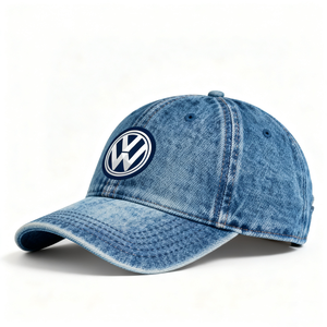 Casquette de baseball en jean personnalisée avec logo imprimé – Motif léopard sportif unisexe en gros pour le personnel des ateliers de réparation automobile - Product Image 4