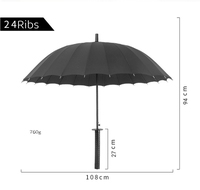 Parapluie samouraï résistant au vent, semi-automatique, parapluie japonais avec poignée katana, parapluie épée résistant au vent