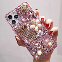 Étui de téléphone de luxe fait main avec des pierres de cristal brillantes pour iPhone 18 Pro Max, tous modèles, gemmes brillantes, diamants, 17, 16, 15, 14, coque de téléphone