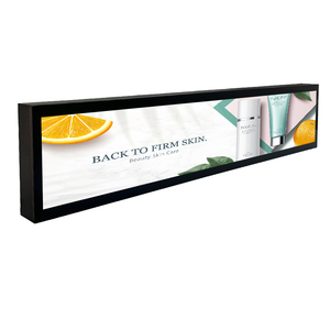 Display Advertising Equipment Indoor Application <strong>ultra</strong> Wide Strip <strong>Screen</strong> <strong>Stretched</strong> Shelf <strong>Player</strong> Signage bar Digital <strong>Lcd</strong> Monitor - Product Image 2