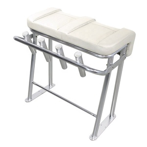 Siège de pilote de bateau Overdeck Poteau incliné en aluminium marin avec supports de canne à pêche - Product Image 2