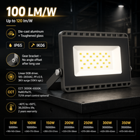 Projecteur LED COB de sécurité extérieur 350W à haut rendement pour l'éclairage des stades 100LM/W IP65 IK06 Boîtier en aluminium
