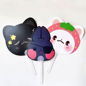 พัดพลาสติกใสแบบใหม่ พัดมือถือขนาดเล็กน่ารัก พัดสองด้าน พัดพลาสติกขนาดเล็กแบบพกพาสำหรับแฟนคลับเคป๊อป - Product Image 3