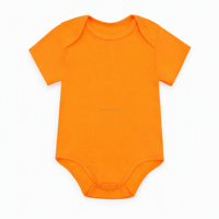 Mameluco de algodón 100% para recién nacido, manga corta, con broches, unisex, cuello tipo sobre, venta al por mayor, OEM