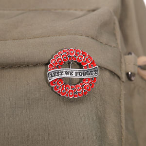 Hatırlama günü emaye Pin unutmak diye askerler arkadaşlar için kırmızı haşhaş çiçeği broşu yaka rozeti takı hediye - Product Image 3