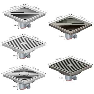YOTO Modern Stainless Steel Floor <span class=keywords><strong>Drain</strong></span> Anti-Insect Anti-Clogging Filtro para Banheiro Chuveiro para Desodorização - Product Image 3