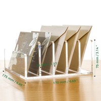 Organizador de Archivos Acrílico Moderno de Alta Transparencia, Portadocumentos de Escritorio, Organizador de Cartas, Estante para Clasificar Correo de Oficina, Almacenamiento de Papelería