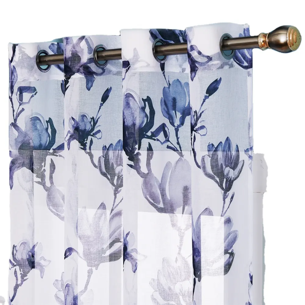 New arrive sheer curtain Luxury printing curtains Amazon hot selling shower curtains for living room