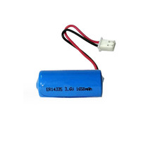 ER14335 baterai Lithium tidak dapat diisi ulang ukuran 2/3AA baterai Li-SoCI2 3.6V 1650mAh 1S1P baterai dengan kabel, konektor