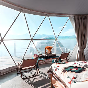 Tente géodésique préfabriquée de luxe de Glamping de dôme d'igloo de 7m avec la fenêtre en <span class=keywords><strong>baie</strong></span> claire - Product Image 3